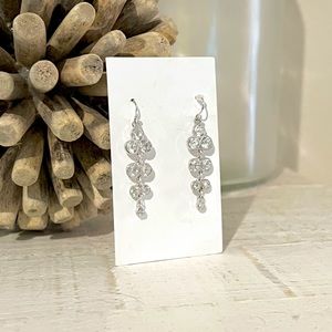 Rhinestone Earrings on Silver